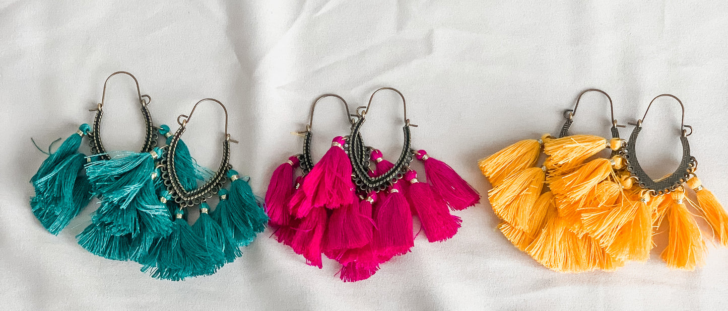 Charmed Tassel earrings Multicolor